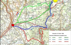 Départ de Caussade  Point café/fouace avec Villefranche de Rouergue