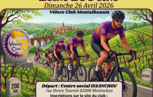 dimanche 26 04 2026 BRM 200KM  VELOCE MONTAUBAN